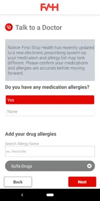 First Stop Health android App screenshot 1